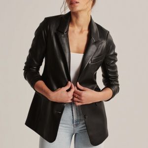 Abercrombie Leather Blazer